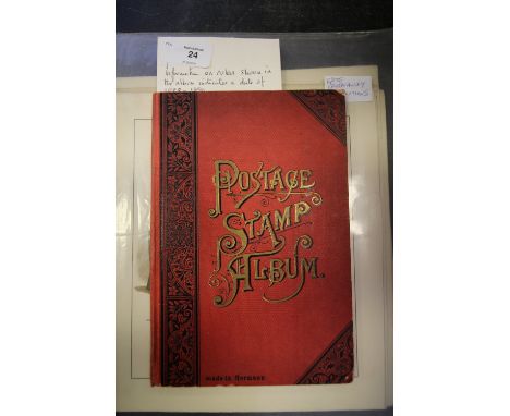 Unused Victorian stamp album (information dates between 1888 and 1890)