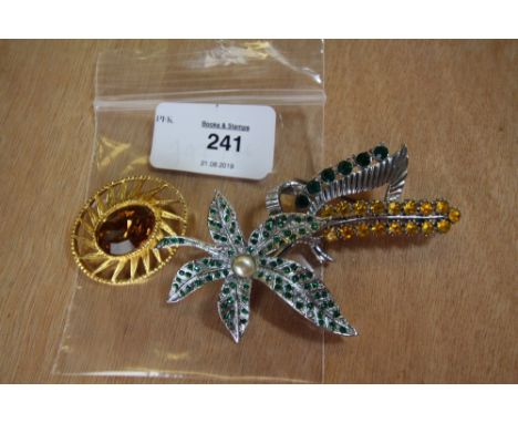 3 Vintage Costume Brooches
