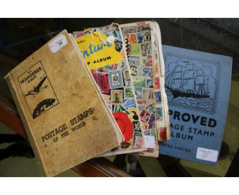 4 vintage stamp albums