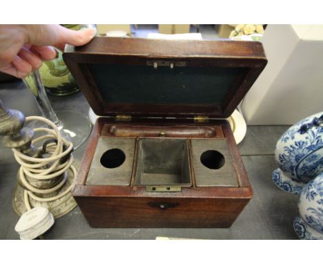 Mahogany tea caddy