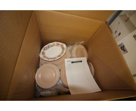 Box of Poole/Paragon dinnerware