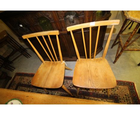 4 Ercol Stick Back Chairs