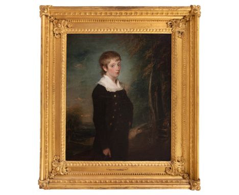 Property of a gentleman collectorArthur William Devis (1762 - 1822)A portrait of a young boy in an English landscapeOil on ca