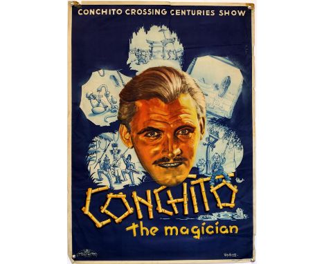 Magic - a London Magician's Club Badge, circa 1920s, and a collection of 35 Magician posters from 1940s onwards - including C