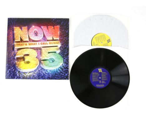 NOW Thats What I Call Music 35 original 1996 double vinyl LP in gatefold sleeve with promotional copy sticker on the back. In