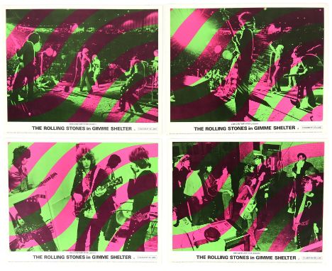 Gimme Shelter (1971) Set of 8 Front of House cards, 10 x 8 inches. (8)Condition Report:  Excellent condition, handling marks,