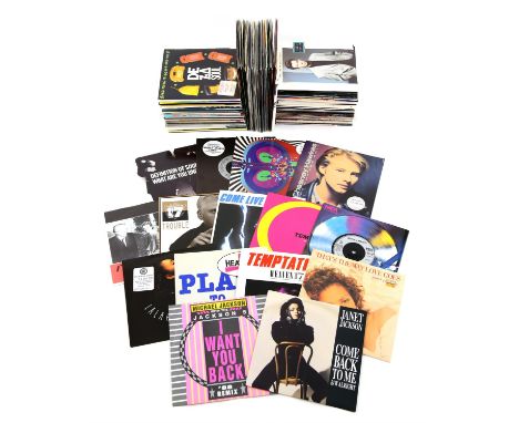 140+ 1980s-90s 7 inch Vinyl Records, many unplayed & near mint, some promos, including Prince, Rickie Lee Jones, Mike & Mecha