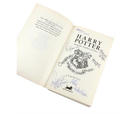 Harry Potter and the Goblet of Fire - Paperback book, signed to inside pages by 6 members of the cast including - Daniel Radc