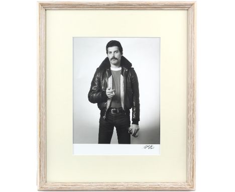 Queen - An original warm tone silver gelatin exhibition print - portrait of Freddie Mercury, Munich 1981, signed by photograp