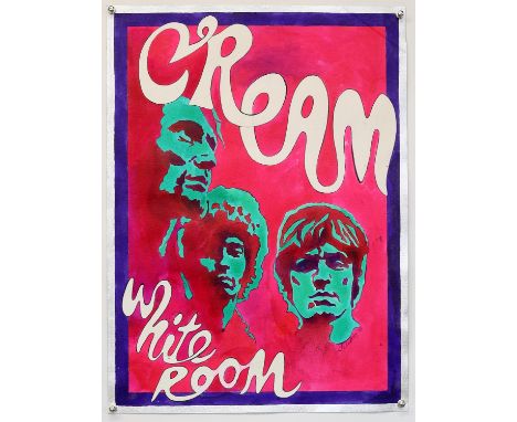 Cream 'White Room' - Original hand painted artwork on thick paper by John Judkins, signed and dated, flat, 56 x 76 cm.Backgro