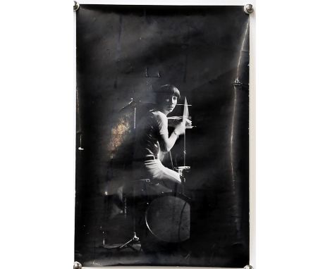 Keith Moon - The Who - An original black and white vintage photo showing Keith Moon in Walsall Town Hall in the 1960's. 10 x 