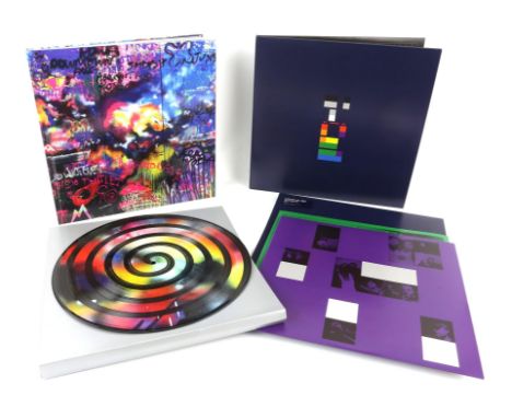 Coldplay  Original X&Y UK double vinyl LP in gatefold sleeve with picture inners, slipcase and poster insert.  Some light mar