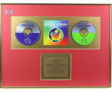 CD Presentation Display presented to Box Music to recognise sales in the United Kingdom of more than 100,000 copies of the Vi