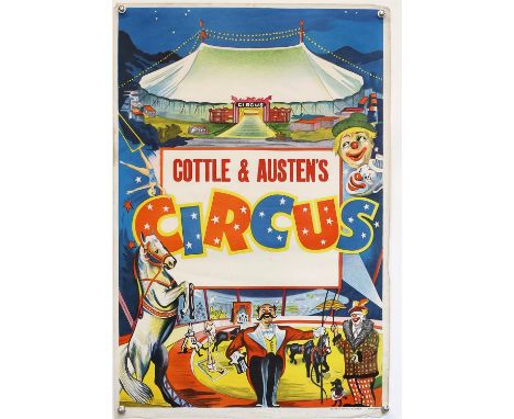 A collection of 39 circus posters and a window transfer - including vintage posters for Sir Robert Fossett's Circus, Chipperf