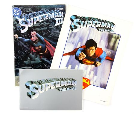 Superman The Movie (1978) Original ticket application form, movie brochure and Superman III DC Comic (3). 