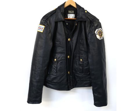 Angel Eyes (2001) Chicago Police leather jacket from the film starring Jennifer Lopez, made by Kale, Size L.Provenance: Certi