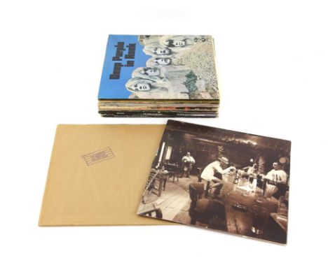 18 Rock Vinyl LPs including Led Zeppelin In Through The Out Door in original paper outer, Deep Purple Book of Talesyn, Slade 