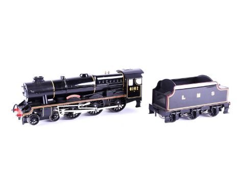 A modern limited edition release Bassett-Lowke O Gauge tender and locomotive: 3 rail electric Rebuilt Royal Scot Class 4-6-0 