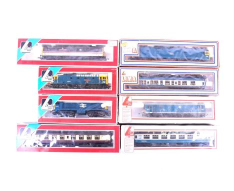 A group of five boxed Lima diesel locomotives, numbered 205141 MWG, 205174, 205277, 205223 and 205158 MWG, together with thre