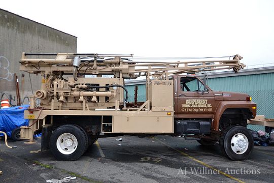 Central Mine Equipment Company Cme 75 Truck Mounted Auger Drill A A W 1996 Ford F 800 Truck All