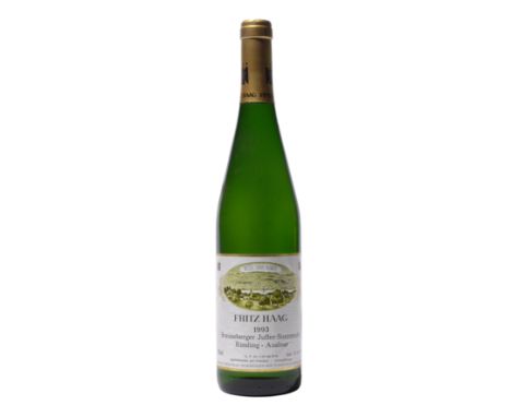 6 bottles Brauneberger Juffer-Sonnenuhr Riesling Auslese GK Fuder 17 1993 Mosel-Saar-Ruwer. Fritz Haag In original carton. Ex