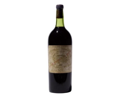 1 magnum Chateau Margaux 1937 Margaux, 1er cru classe New capsule, partially removed to reveal cork. Believed recorked in at 
