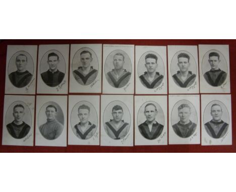 1923/1924 Wolverhampton Wanderers Picture Postcards, Wolves F.C Series, copyright A H Paulton of Wolverhampton, a collection 