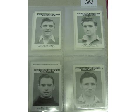1955 Manchester Utd, a complete set of 15 News Chroniclde and Dispatch Pocket Portrait trade cards in very good condition
