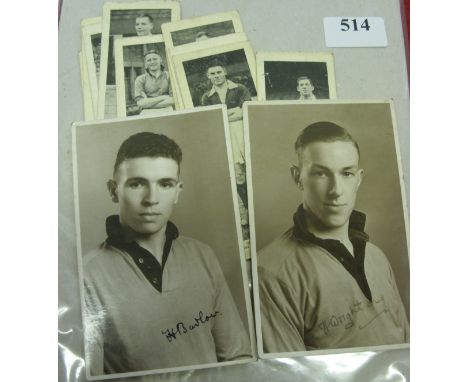 Wolverhampton Wanderers, a pair of signed original glossy postcards, produced by, A E Magna, H.Barlow and H.Wright, together 