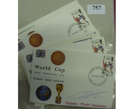 1966 World Cup, a collection of 7 first day covers, issued 18/08/1966, England 'World Champions', each cover has one signatur
