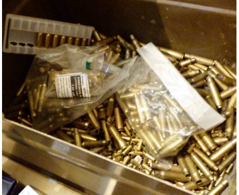 Military ammunition box of brass cartridge cases
