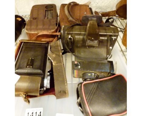 Voigtlander Bessa bellows camera and another camera 