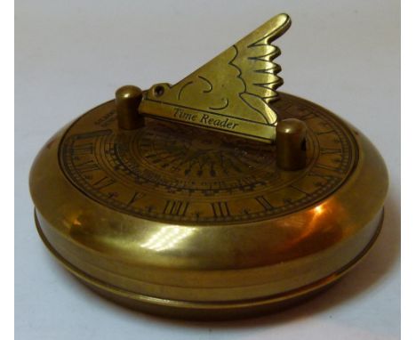 Brass sundial marked as Gilbert of London