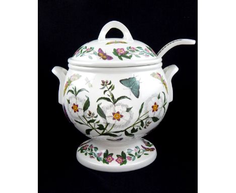 Portmeirion 'Botanic Garden' pattern soup tureen, lid and ladle, 31.5cm h
