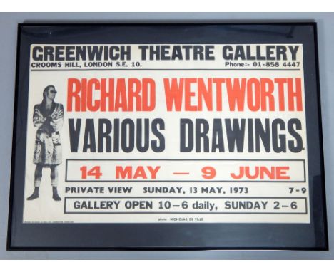 Richard Wentworth, 20th century British, Exhibition Poster, lithograph, 48 x 72cm