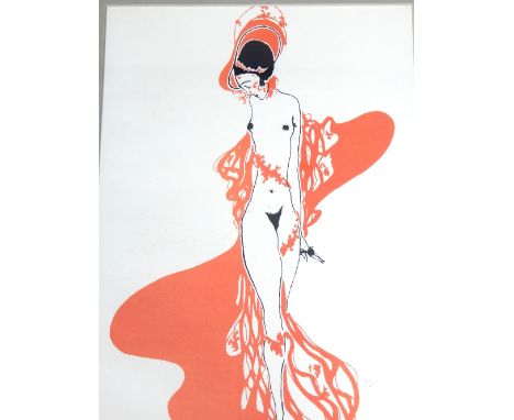 'Alastair' Baron Hans Henning Voigt, German, 1887-1969, Nude Study, lithograph, 60 x 38cm