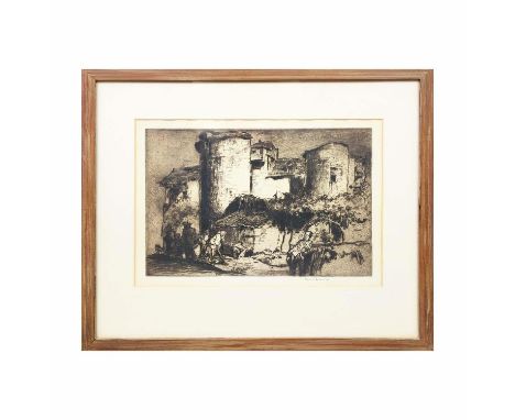 SIR FRANK WILLIAM BRANGWYN RA RWS RBA (1876-1956), TOUR DE FAUVE, etching, signed in pencil, The Fine Art Society label verso