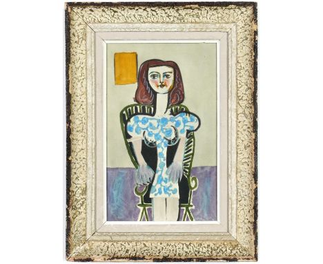 Pablo Picasso, Ragazza Nuda, Rare pochoir - 1955 Numbered edition of 200 Suite: Venti Pochoir, Milan French vintage frame 28c