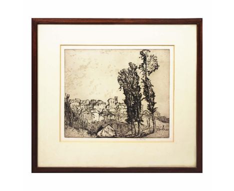 SIR FRANK WILLIAM BRANGWYN RA RWS RBA (1876-1956), PELAGO, etching, signed in pencil, 38cm x 43cm, framed.