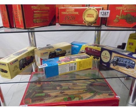 Five boxed Corgi classics including Bedford Guinness etc.,
