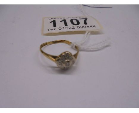 A 9ct gold ring size N, 1.9 grams.