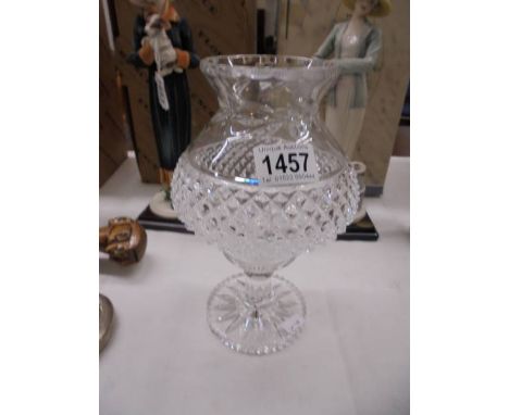 A Galway crystal candle lamp.