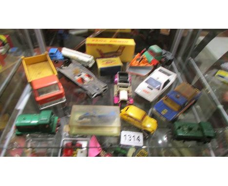 A mixed lot of die cast including Dinky, Corgi, matchbox etc., James Bond Lotus Esprit, Batmobile etc.,