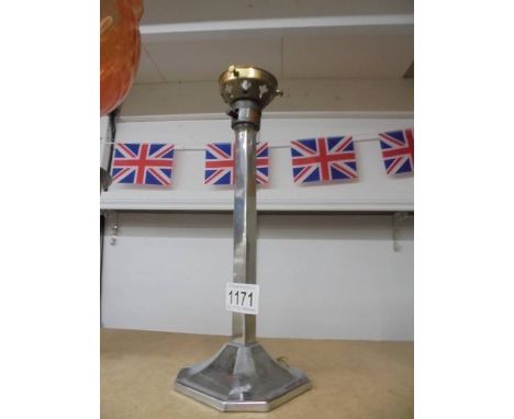 A chrome plate art deco table lamp.