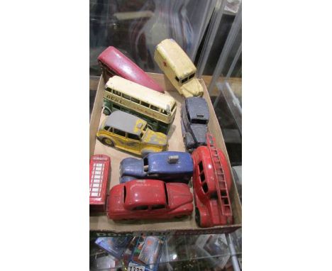 A quantity of Dinky toys including Austin taxi, Dunlop Bus etc.,