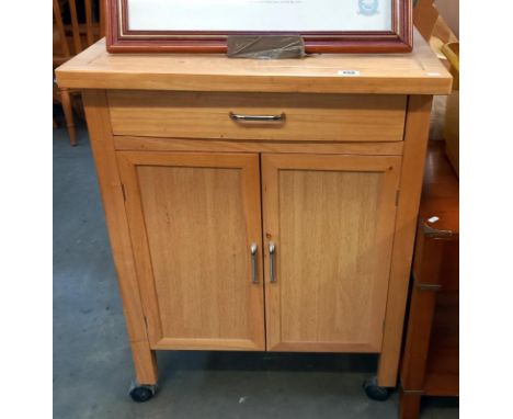 A light wood kitchen cupboard work station, COLLECT ONLY