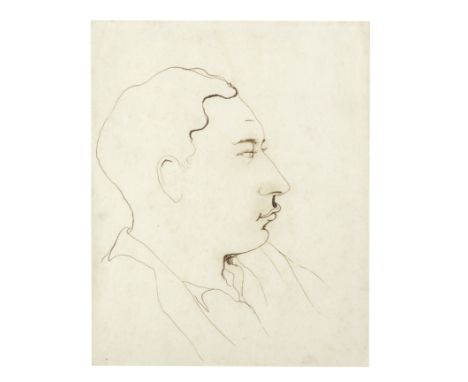 Jean Cocteau (1889-1963)Portrait d'un homme en profil crayon et encre brune sur papier calque26.8 x 21.3cm (10 9/16 x 8 3/8in