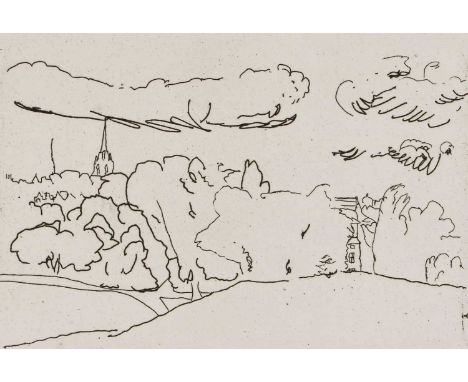 ▴ Barry Flanagan (1941-2009)'For Constable'etching, signed indistinctly and dated '76' l.r., numbered '21/100' l.l.sheet 27.7