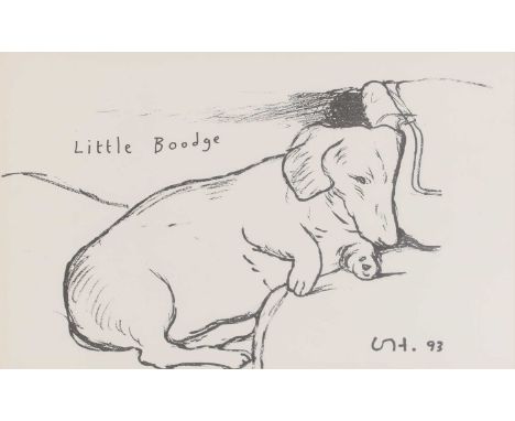 ▴ David Hockney OM CH RA (b.1937)'Little Boodge'offset lithograph, published by Salts Mill, Yorkshiresheet 28 x 42cm Conditio