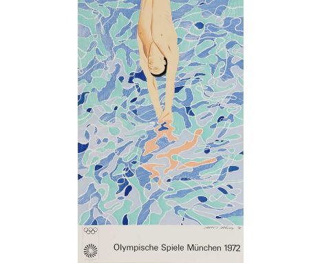 David Hockney CH RA (b.1937)'Olympische Spiele München 1972'offset lithograph in colours, signed and dated in plate102 x 64cm